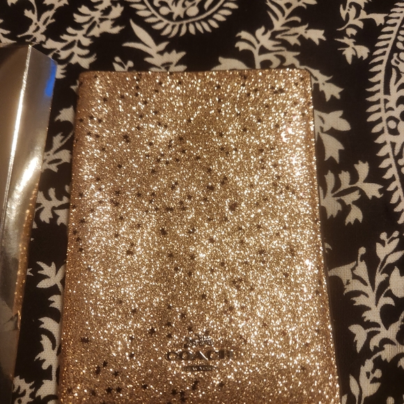 Coach Other - Coach Glittering Gold Passport Holder